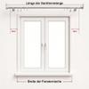 Fenster DEKOR Matte Steel Curtain Rod, 100 cm, Double Rod, Selectable Finial, Brushed Rose Leaf view 4