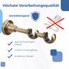 Fenster DEKOR Antique Gold Curtain Rod, 200 cm, Elegant Modern Double Rod with Selectable Spiral Finial view 3
