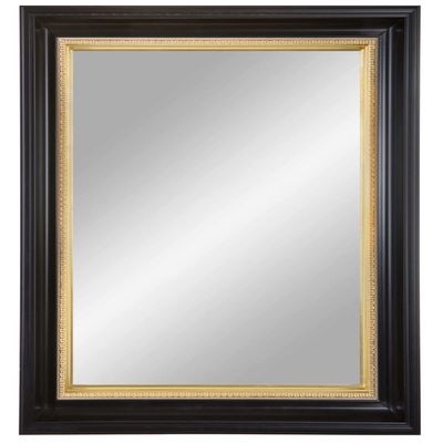 Online-GalleryKing Wall Mirror, Custom Size 75 x 125 cm, Black and Gold Baroque Shabby Vintage Frame, for Hallway, Bathroom, Living Room or Bedroom, OGK-EH07