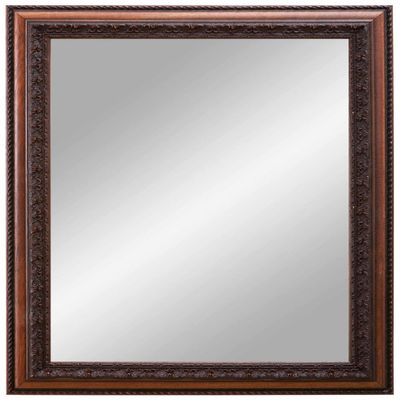 Online-GalleryKing Custom-Size Wall Mirror 60 x 70 cm, Brown Baroque Shabby Vintage, OGK-EH06