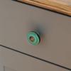 KNOBER Iron Furniture Knob with Mounting Hardware, Turquoise, Shack Series Design 07 view 2