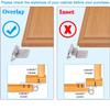 GDFYMI Brushed Nickel Semi-Concealed Self-Closing Cabinet Hinges, 10-Pack view 3