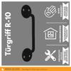 MORIA DESIGN 17 cm Black Door Handle – Decorative Hinge Handle for Sliding Doors, Garden Gates, Tool Sheds, Playhouses and Garden Smokehouses view 2