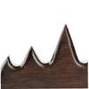 Chinese Calligraphy Brush Holder, Mountain-Shaped Black Catalpa Wood Rack view 3
