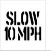 Stencil, 600 x 400 mm, SLOW, 10 km/h view 1