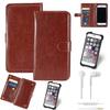 K-S-Trade 360° Wallet Case for Xiaomi 11T Pro, Brown Faux Leather, with Headphones view 1