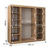 MEBLE KRYSPOL Monaco Wardrobe with Mirror and 2 Sliding Doors view 3