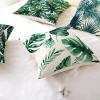 EHOMERY Pillow Covers for Garden & Lounge Furniture, Floral and Toucan Design, Linen Decorative Cushion Covers, Red/Pink/Green, 20 x 20 Inches view 4