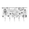 Hand-Drawn Space Elements Key Holder and Wall Mail Holder with 5 Hooks view 2