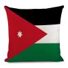 Jordan Decorative Pillow Cover, French Chic, National Flag Design, Cotton Linen, 45.7 x 45.7 cm view 1