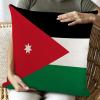 Jordan Decorative Pillow Cover, French Chic, National Flag Design, Cotton Linen, 45.7 x 45.7 cm view 4