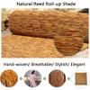 Outdoor Bamboo Reed Roman Shade, Light-Filtering Privacy Screen view 3