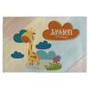 LolaPix Children's Placemat with Name, Linen-Look, Washable, Baby Giraffe, 30 x 45 cm view 1