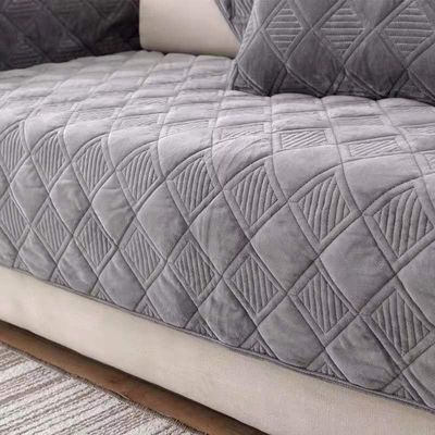 Konsilsa Quilted Sofa Cover for L-Shaped Sectional, Reversible Non-Slip Sofa Protector