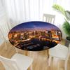 Chickwin Round Waterproof Washable Tablecloth with Elastic Edge, 180 cm (for 160–170 cm Tables) view 3