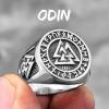 HCMA Nordic Viking Odin Triangle Titanium Steel Men's Ring view 2