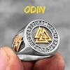 HCMA Nordic Viking Odin Triangle Titanium Steel Men's Ring view 3