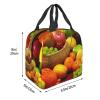 Fresh Vegetables and Fruits Print Insulated Lunch Tote Bag view 4