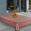 laro Washable PVC Oilcloth Tablecloth, Red and White Check, 140 x 500 cm view 1