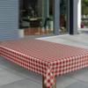 laro Washable PVC Oilcloth Tablecloth, Red and White Check, 140 x 500 cm view 2