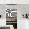 MuchoWow Kitchen Backsplash Aluminum Poster 100 x 50 cm, Abstract Minimalist Design view 2