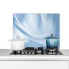 MuchoWow Kitchen Splashback Aluminum Poster 90 x 45 cm - Blue Acrylic Paint Design view 1