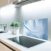 MuchoWow Kitchen Splashback Aluminum Poster 90 x 45 cm - Blue Acrylic Paint Design view 2