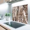 MuchoWow Kitchen Backsplash, Aluminum, 80 x 55 cm, Animal Pattern, Shapes, Brown view 2