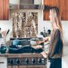 MuchoWow Kitchen Backsplash, Aluminum, 80 x 55 cm, Animal Pattern, Shapes, Brown view 3