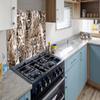 MuchoWow Kitchen Backsplash, Aluminum, 80 x 55 cm, Animal Pattern, Shapes, Brown view 4