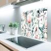 MuchoWow Kitchen Splashback, Aluminum Wall Panel, Watercolor Jungle Animals and Plants, 90 × 60 cm view 2