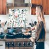 MuchoWow Kitchen Splashback, Aluminum Wall Panel, Watercolor Jungle Animals and Plants, 90 × 60 cm view 3