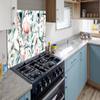 MuchoWow Kitchen Splashback, Aluminum Wall Panel, Watercolor Jungle Animals and Plants, 90 × 60 cm view 4