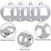 NICENEEDED 16-Piece Bottle Opener Insert Kit, Stainless Steel Metal Round DIY Beer Opener Hardware with Screws and Screwdriver, 1 Set (Silver/Bronze) view 3