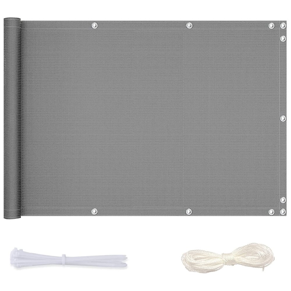 Redfire Balcony Privacy Screen 75 x 350 cm, Light Gray