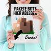 Please Leave Packages Here, Thank You! XXL Metal Sign, 28 × 38 cm, Left Arrow view 3