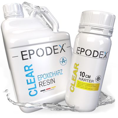 EPODEX ECO MAX Epoxy Resin Set, up to 10 cm, GREY - Transparent, 45 kg