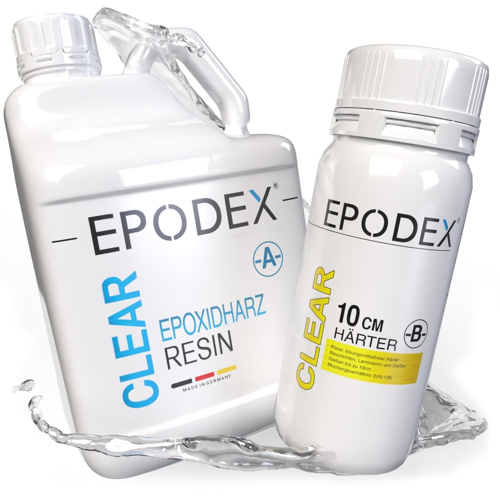 EPODEX ECO MAX Epoxy Resin Set, up to 10 cm, GREY - Transparent, 45 kg