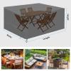 Garden Furniture Cover 170 x 140 x 75 cm, 420D Oxford, Waterproof, UV-Resistant, Black – for Lyra+ Extendable Table with 2/4/6 Chairs view 3