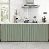 LIVEINU Self-Adhesive Kitchen Cabinet Curtain, 100 x 100 cm, Light Green view 1