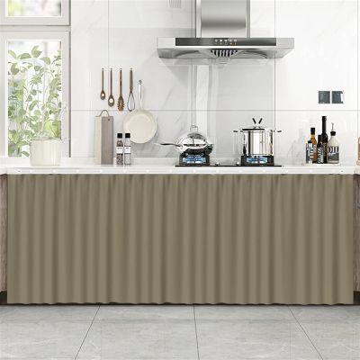 LIVEINU Self-Adhesive Kitchen Cabinet Curtain 60 x 80 cm, Camel