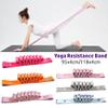 LTLCLZ Numbered Latex Resistance Band for Pilates, Yoga, Stretching and Fitness, Pink view 2