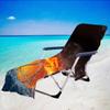 Surwin Garden Lounger Cover, Terry Beach Chair Towel with Pocket, Brown, 75 x 210 cm view 2