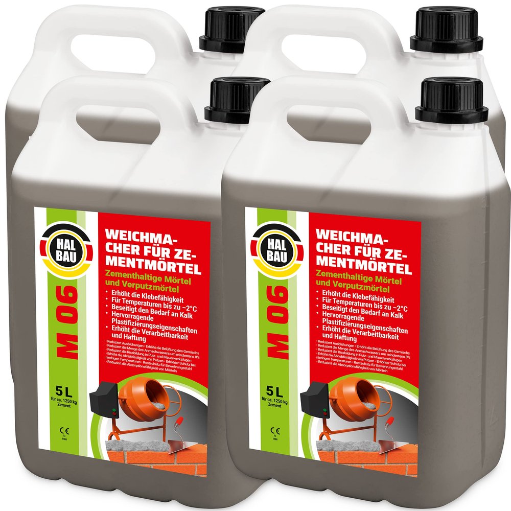 Liquid Plasticizer for Construction Mortar, 20 L – Replaces
