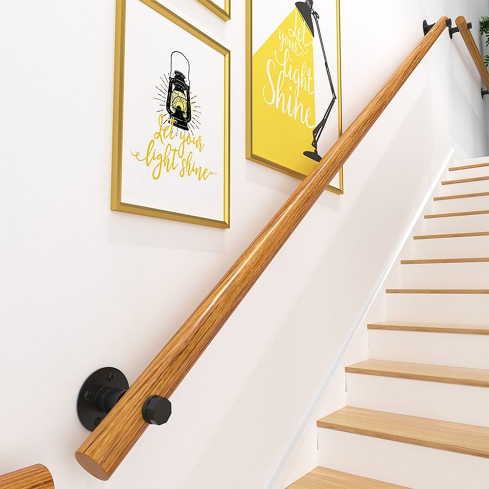 FALIYORS Non-Slip Wooden Handrail for Indoor Stairs
