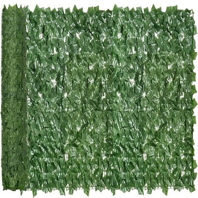Artificial Hedge Garden Fence Privacy Screen with Leaves, Raised Decorative Design (1.5 x 11 m / 4.92 x 36.09 ft)