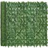 Artificial Hedge Garden Fence Privacy Screen with Leaves, Raised Decorative Design (1.5 x 11 m / 4.92 x 36.09 ft) view 1