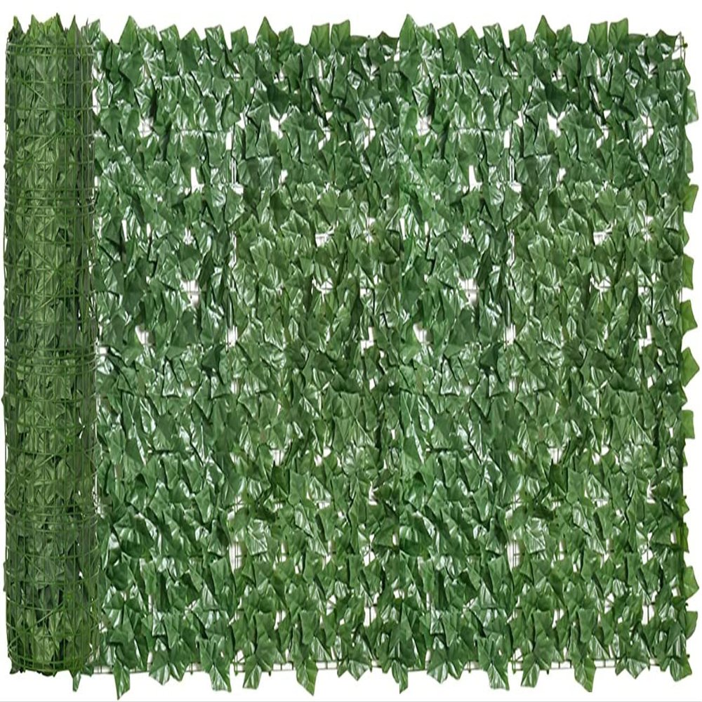 Artificial Hedge Garden Fence Privacy Screen with Very Attractive Leaves (1 × 5 m / 3.28 × 16.40 ft)