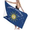IUBBKI Conch Republic Flag Beach Towel, Soft Microfiber, Absorbent, 32 x 52 Inches view 1