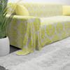 Byour3 100% Cotton Sofa Throw, Yellow Floral, 3-Seater view 2